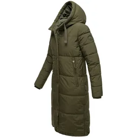 Marikoo Winterjacke "Soranaa", Damen, Gr. XL, grün (schwarz olive), Obermaterial: 100% Polyester. Futter: 100% Polyester. Wattierung: 100% Polyester. Ärmelfutter: 100% Polyester, Jacken Winterjacke, langer Winter Mantel mit Kapuze