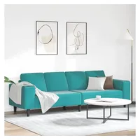 vidaXL Wohnzimmer Couch Türkis 250 x 188 x 76 cm