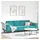 vidaXL Wohnzimmer Couch Türkis 250 x 188 x 76 cm