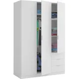 Habitdesign Kleiderschrank Low Cost 121 x 184 x 52 cm Weiß