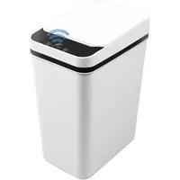 Sensor Mülleimer 12l, Badezimmer Mülleimer Mit Sensor Deckel Für Bad Küche Büro Wohnzimmer, Leise Wasserdicht Intelligenter Elektrischer Plastik-mülleimer Abfallbehälter Papierkorb