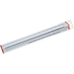 M+R Dreikantmaßstab 30cm zweifarbig verkürzte Hohlkehle Ingenieur Packung mit 10 Stück