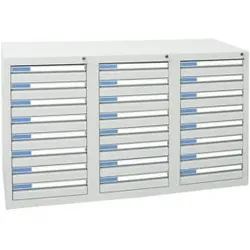 Stumpf Schubladenschrank Serie ESTA, 24 Schubladen lichtgrau (24x100mm)