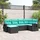 vidaXL Gartensofa-Set 6-tlg. schwarz