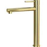 BADLAND Waschtischarmatur Wasserhahn Hoch LUGO Mischbatterie für Badezimmer in Gold