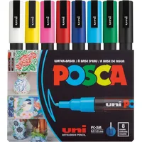 Posca 186508 - POSCA Marker mit feiner Rundspitze, 8er