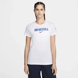 Kroatien Crest Nike Fußball-T-Shirt für Damen - Weiß, S (EU 36-38)