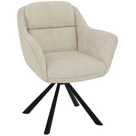 s-style möbel Carl Polsterstuhl Cord beige