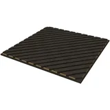 [neu.holz] Akustik-Wandpaneel Vang dunkelgrau 8 St. 60 x 60 cm