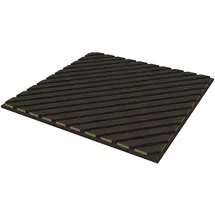 [neu.holz] Akustik-Wandpaneel Vang dunkelgrau 8 St. 60 x 60 cm
