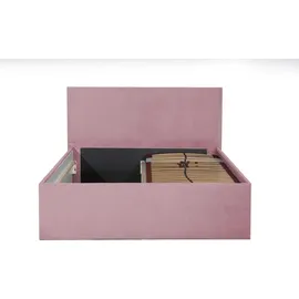 Halmon Schlafkomfort Betten Polsterbett Gent Rose 100 x 200 x 40 cm Stauraum Ohne Matratze und Lattenrost