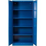 Gürkan Stahlschrank 109923 enzianblau 92,0 x 42,0 x 195,0 cm, aufgebaut