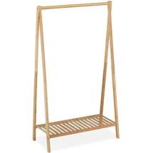 Relaxdays Garderobenständer Bambus 67 cm Hellbraun
