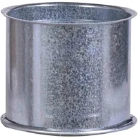 FireFix Doppelwandfutter Ø 100 mm aus unlackiertem Metall 0,06 m silber