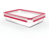 Emsa Clip&Close Glass Frischhaltedose 3 L Glas Rot