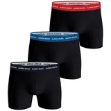 Björn Borg Boxershorts 3er Pack Blau / Rot / Schwarz / Weiß XXL