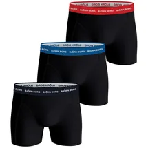 Björn Borg Boxershorts 3er Pack Blau / Rot / Schwarz / Weiß XXL