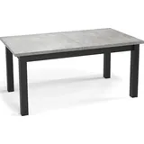 WFL GROUP Moderner Rechteckiger Ausziehbarer Esstisch - Platzsparend - Schwarze Holzbeine - 160 bis 240 cm - Hergestellt in EU - 160 x 90 cm - Grau Beton - Grau