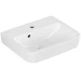 Villeroy & Boch O.novo Einbau-/Aufsatz Handwaschbecken 43444G01 45x37cm, eckig, mit Hahnloch, mit Überlauf,