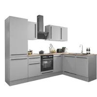 BASIC by Balculina Winkelküche Denver L-Form 280 cm grau