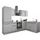 BASIC by Balculina Winkelküche Denver L-Form 280 cm grau