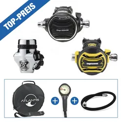 TOP-SET: Apeks Atemregler Set XTX 200 / 40 DIN inkl. Octopus, Tache...