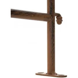 CLP Gartenzaun 124 x 116 cm Antik Braun/Metall