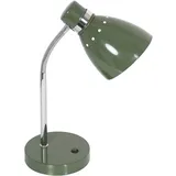Steinhauer Schreibtischleuchte Tischlampe Leseleuchte Spot verstellbar grün 1xE27 chrom