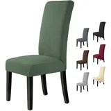 BalladHome Stuhlhussen 4 Stück Stuhlbezüge Stretch Stuhlbezug Elastische Spandex Stuhlhussen Universal Abnehmbare Waschbar für Hotel Party Bankett (Grün, 4 Stück)-M