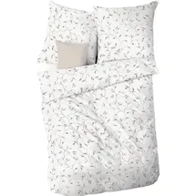 KAEPPEL Leaf Allover Floral Beige 135 x 200 cm + 80 x 80 cm