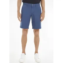 Tommy Hilfiger Chinoshorts "BROOKLYN SHORT 1985", Herren, Gr. 38, N-Gr, blau (aegean sea), Stoff, Obermaterial: 97% Baumwolle, 3% Elasthan, unifarben, Basic, normal kniefrei, Hosen, in klassischem Design