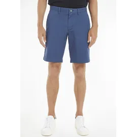 Tommy Hilfiger Chinoshorts "BROOKLYN SHORT 1985", Herren, Gr. 38, N-Gr, blau (aegean sea), Stoff, Obermaterial: 97% Baumwolle, 3% Elasthan, unifarben, Basic, normal kniefrei, Hosen, in klassischem Design