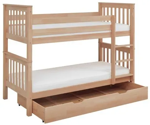 Infanskids Ausziehbett 90 x 190 cm Holz Beige Natur