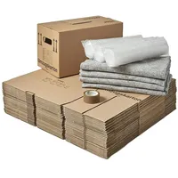 Umzugskomplettpaket 3-Zimmer-Wohnung 60 m2 (60 x Umzugskarton 3 x Luftpolsterfolie 1 x Klebeband 4 x Möbeldecke) Set BB-Verpackungen