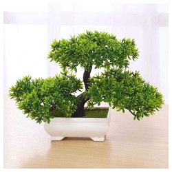 Kunstbonsai Bonsai Pflanze,Kiefer Bonsai,Künstlicher Bonsai-Zeder,Podocarpus, Fokelyi grün