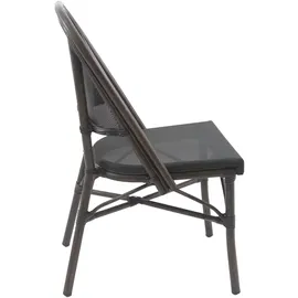 Essentials Paris Bistrostuhl Textil – Wenge-Schwarz Mesh