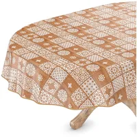 ANRO Tischdecke abwaschbar Wachstuch Wachstuchtischdecke Oval 140 x 180cm