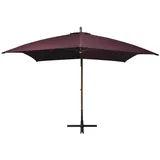 vidaXL Ampelschirm 300 x 300 cm Bordeauxrot