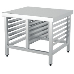 Backofen-Auflagetisch - 2 Führungskörper - Bleche 600x400 1000x750x700 Satinierte Ausführung - INSEHOST