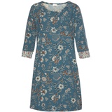 LASCANA Damen Nachthemd rauchblau-ecru Gr.40/42