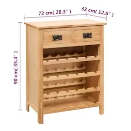 vidaXL Weinregal 72 x 32 x 90 cm Braun