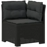 vidaXL 1-Sitzer Garten-Sofa mit Kissen Rattan-Look PP Anthrazit