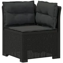 vidaXL 1-Sitzer Garten-Sofa mit Kissen Rattan-Look PP Anthrazit