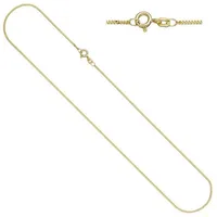 JOBO Kette ohne Anhänger, Panzerkette 925 Silber vergoldet 45 cm 1,3 mm goldfarben