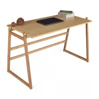 Gozos Coslada Massivholz Schreibtisch aus Bambus, Computertisch, Bürotisch, Homeoffice, für Arbeitszimmer, Wohnzimmer, stabil, Vintage, platzspar...
