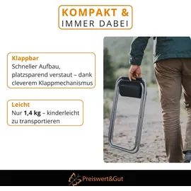 Preiswert & Gut Campinghocker Aluminium Grau