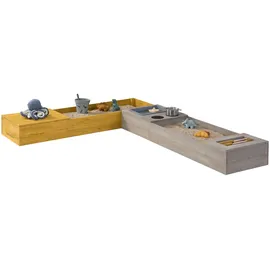 Muddy Buddy Holzsandkasten Flexy Style mit Holzschutz vorbehandelt grau