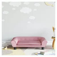 vidaXL Kindersofa Rosa 70x45x26 cm Samt