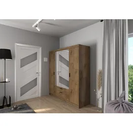 Küchen-Preisbombe Drehtürenschrank Elena 176 x 190,5 x 53 cm Schwarz