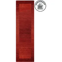 THEKO Wollteppich THEKO "Gabbeh Super, Handweb, auch als Läufer erhältlich, reine Wolle" Gr. 13, rot, B:90cm H:9mm L:250cm, Wolle, Teppiche, Schlafzimmer, Wohnzimmer, Esszimmer, auch als Bettumrandung